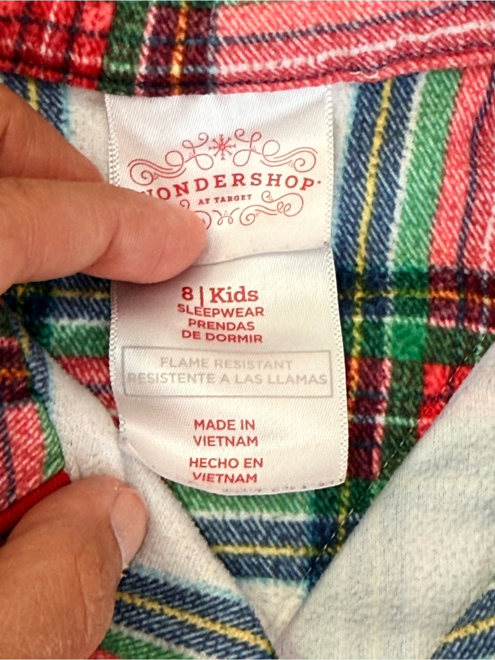 Wondershop Plaid Sleepwear Set ⢠SizeāÆ8 ⢠GreatāÆCondition - Picture 5 of 8